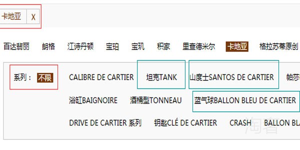 卡地亚热门系列展示